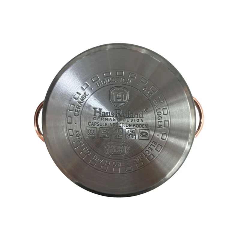 Набор кастрюль HausRoland ZGH_00541, нержавеющая сталь, черный/золотистый, 18/20/24 см, 6 предметов Набор кастрюль HausRoland ZGH_00541, нержавеющая сталь, черный/золотистый, 18/20/24 см, 6 предметов