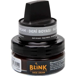 Dəri ayaqqabı üçün krem Blink Kavanoz B-8510, aplikator ilə, tünd qəhvəyi, 50 ml