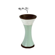 Çanaq Asiano Tulpan Quenny 006 OKH-6390, keramika, boz/qara, 83x45 sm