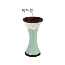 Çanaq Asiano Tulpan Quenny 006 OKH-6390, keramika, boz/qara, 83x45 sm