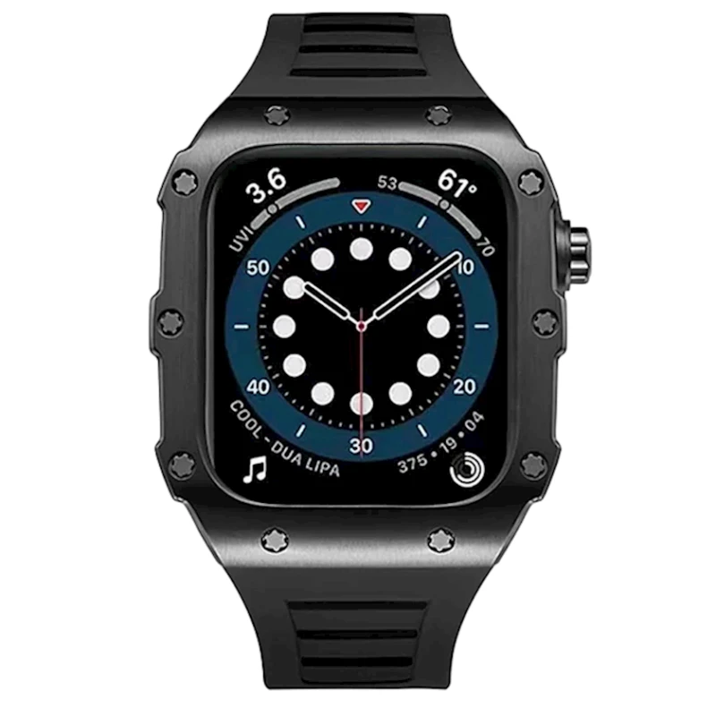 Ремешок и чехол Greatcase SW635 для Apple Watch 45mm Black