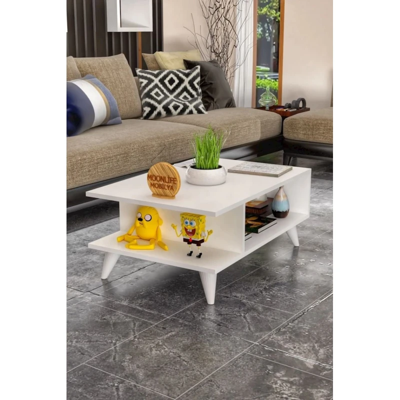 Jurnal masası Manolya ev_12551115, LDSP, ağ, 90x60x40 sm