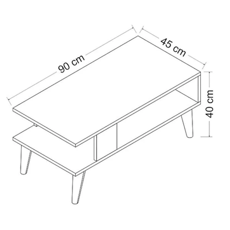 Журнальный стол TV Stend M6, ЛДСП, белый, 90x40x45 см Журнальный стол TV Stend M6, ЛДСП, белый, 90x40x45 см