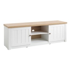Televizor altına tumba JYSK Markskel, 160x43x54 sm, açıq qəhvəyi/ağ