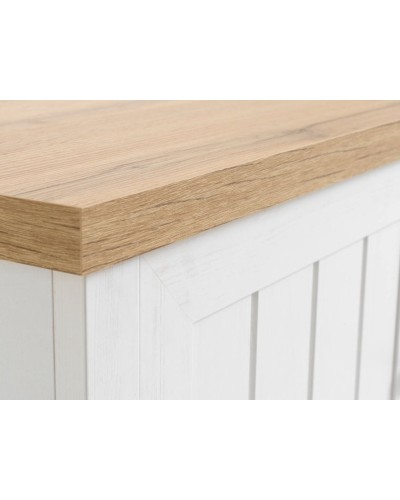 Televizor altına tumba JYSK Markskel, 160x43x54 sm, açıq qəhvəyi/ağ