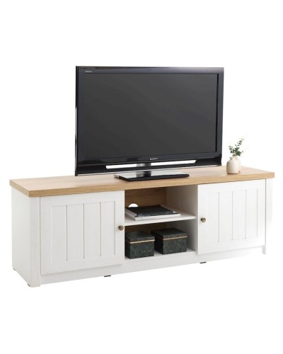 Televizor altına tumba JYSK Markskel, 160x43x54 sm, açıq qəhvəyi/ağ
