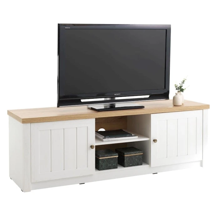 Тумба под телевизор JYSK Markskel, 160x43x54 см, светло-коричневый/белый