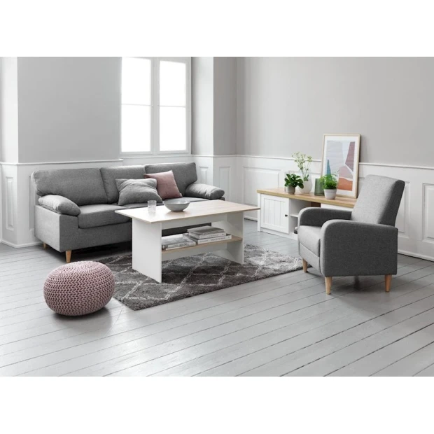 Тумба под телевизор JYSK Markskel, 160x43x54 см, светло-коричневый/белый