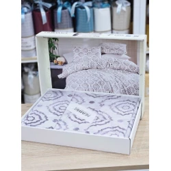 Yataq dəsti Hummel SHA-00006250, yorğan üzü 200x220 sm, mələfə 240x260 sm, 2 əd yastıq üzü 50x70 sm, ikinəfərlik, pambıq, rəngbərəng