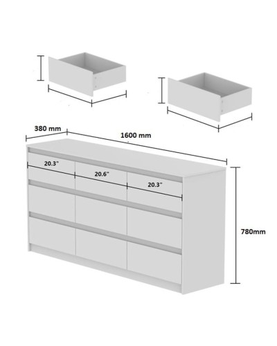 Komod Ev Plus 12116064, LDSP, 160x38x78 sm
