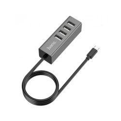 USB HUB Hoco HB1 4USB Type-C, Серый