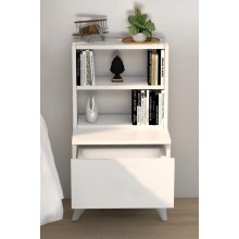 Çarpayıyanı tumba Ev Plus ev_12115687, LDSP, ağ, 76x45x40 sm