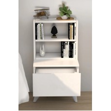 Çarpayıyanı tumba Ev Plus ev_12115687, LDSP, ağ, 76x45x40 sm