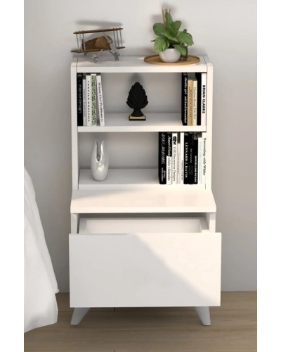 Çarpayıyanı tumba Ev Plus ev_12115687, LDSP, ağ, 76x45x40 sm