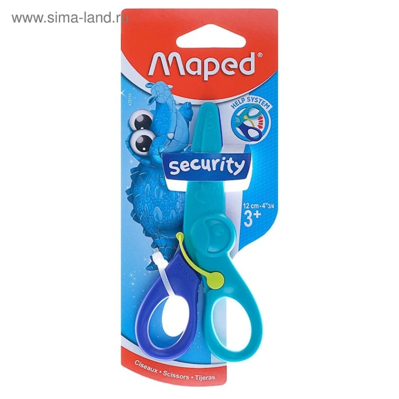 Детские ножницы Maped 472112, 12 см, синий Детские ножницы Maped 472112, 12 см, синий