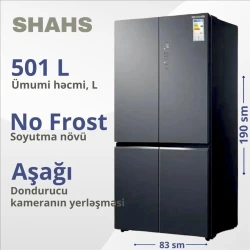 Soyuducu Shahs BCD-501 Black