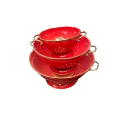 Комплект дуршлагов, красный, 3 шт. Комплект дуршлагов, красный, 3 шт.