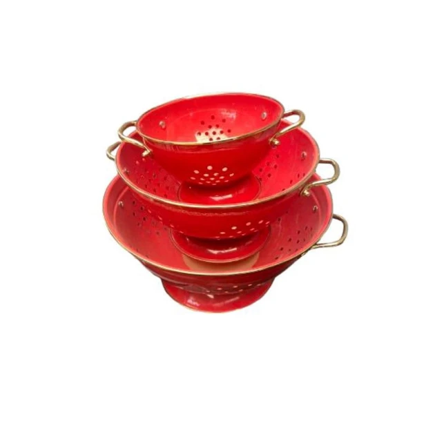 Комплект дуршлагов, красный, 3 шт.