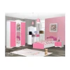 Набор детской мебели Cırtdan, кровать 96x90x205, шкаф 135x194x45, компьютерный стол 105x156x50, тумба 60x50x40, розовый