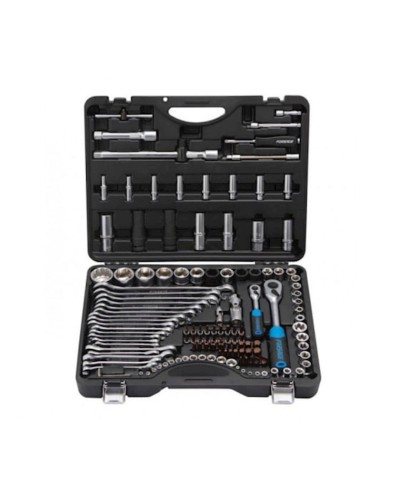 Alət dəsti Forsage F-41251-5 Premium, 131 əd, qara