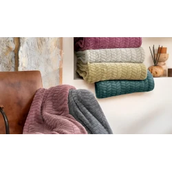 Плед Yataş Joy, 140х190 см, полиэстер, зеленый.