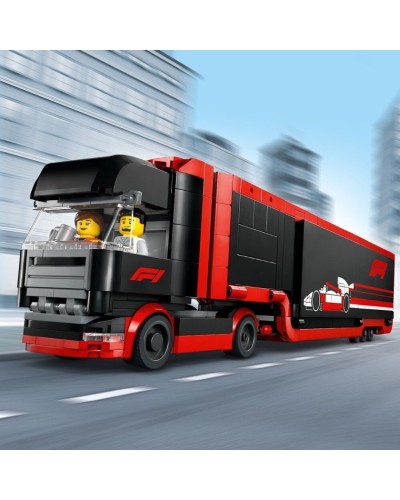 Konstruktor LEGO City F1® Truck with RB20 & AMR24 F1® Cars 60445, 1086 parça, 8 yaşdan