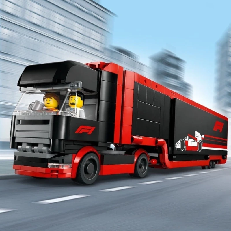 Конструктор LEGO City F1® Truck with RB20 & AMR24 F1® Cars 60445, 1086 деталей, от 8 лет