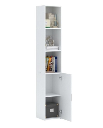 Stellaj 3563_StellajBookWhite, 178х30х30 sm, LDSP, ağ