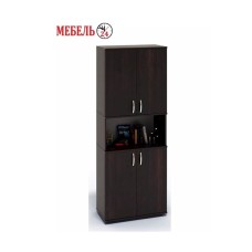 Stellaj 3563_L-M 2StellajOfficeLongBl, 68x37x183 sm, LDSP, qəhvəyi