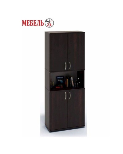 Stellaj 3563_L-M 2StellajOfficeLongBl, 68x37x183 sm, LDSP, qəhvəyi