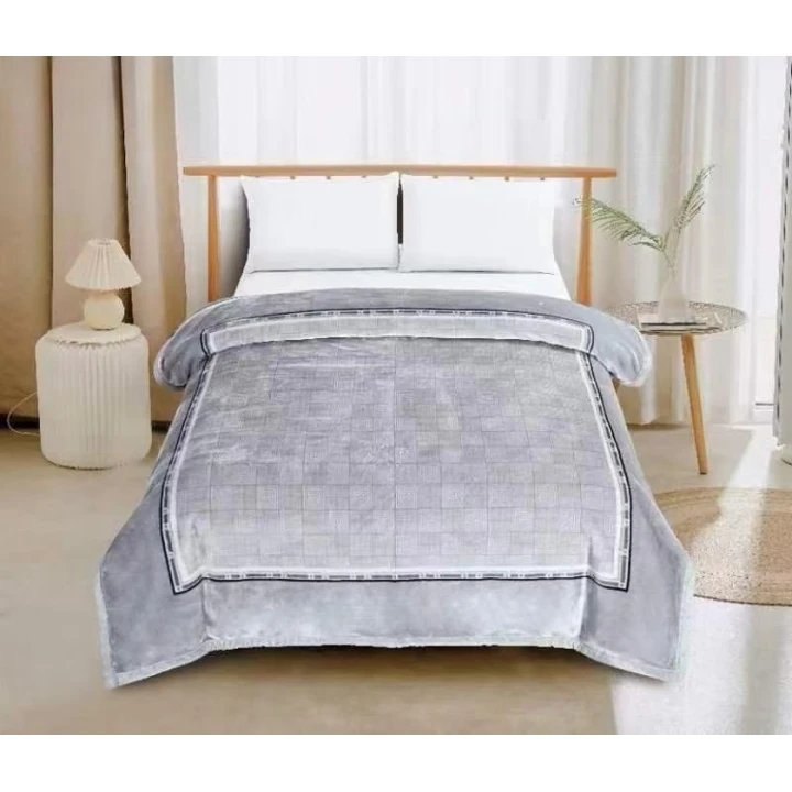 Плед-покрывало Annaberry SA133, серый, двуспальный, 200x230 см