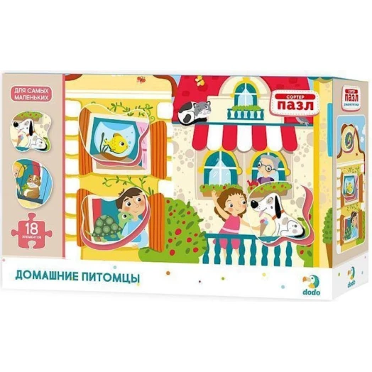 Пазл DoDo Домашние питомцы 18 элементов