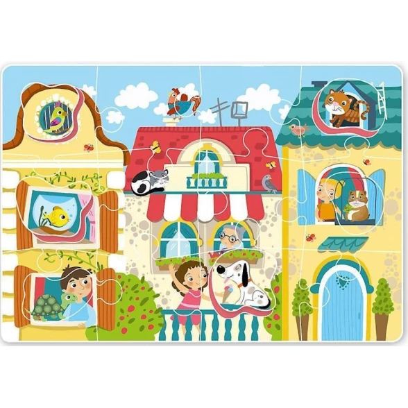 Пазл DoDo Домашние питомцы 18 элементов