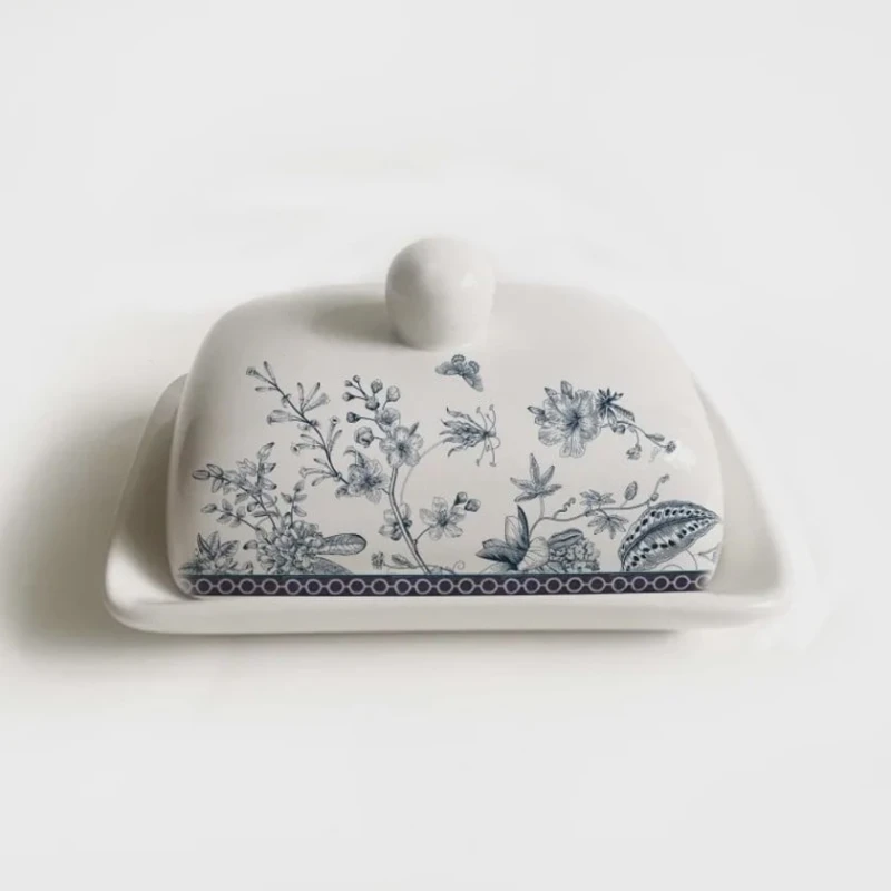 Масленка Egels Home Bird, керамика, белая, 17x12.5 см