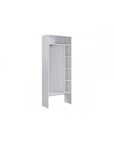 Dəhliz üçün şkaf Art Mebel 39, laminat, ağ, 200х90х45 sm