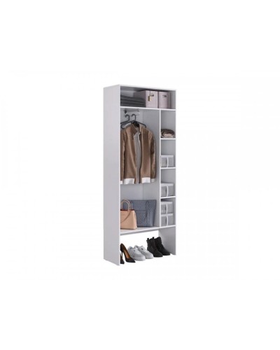 Dəhliz üçün şkaf Art Mebel 39, laminat, ağ, 200х90х45 sm