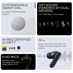 Беспроводные наушники CMF by Nothing Buds Pro 2 Light Grey