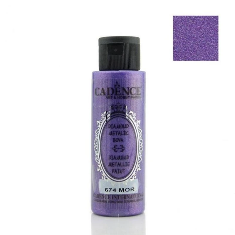 Краска-металлик Cadence Diamond Metallic 674 Purple, пурпурный, 70 мл
