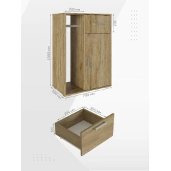 Комод, 100x70x33 см, ЛДСП, коричневый Комод, 100x70x33 см, ЛДСП, коричневый