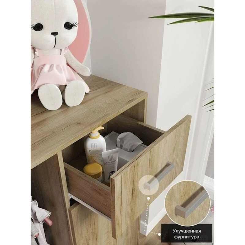 Комод, 100x70x33 см, ЛДСП, коричневый