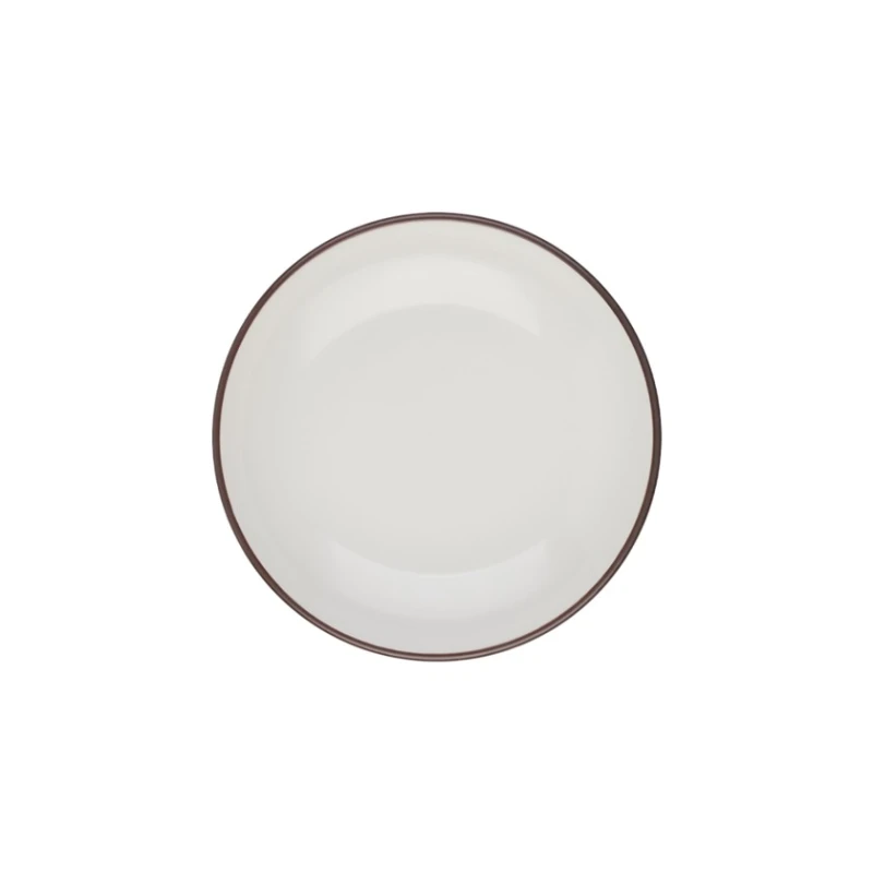 Тарелка глубокая ID-Fine Modest Brown Valle, фарфор, белая/коричневая, 550 мл, 20 см Тарелка глубокая ID-Fine Modest Brown Valle, фарфор, белая/коричневая, 550 мл, 20 см
