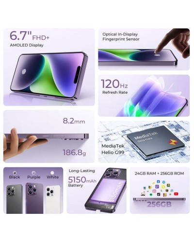 Smartfon Oukitel P1 8(+16)GB/256GB Black