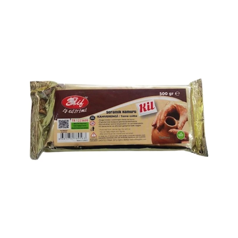 Polimer gil Elif, qəhvəyi, 500 gr. Polimer gil Elif, qəhvəyi, 500 gr.