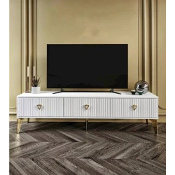Тумба под ТВ, 180х55х33 см, белая Тумба под ТВ, 180х55х33 см, белая