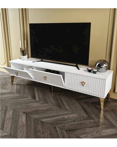 TV üçün tumba 006, 180х55х33 sm, ağ