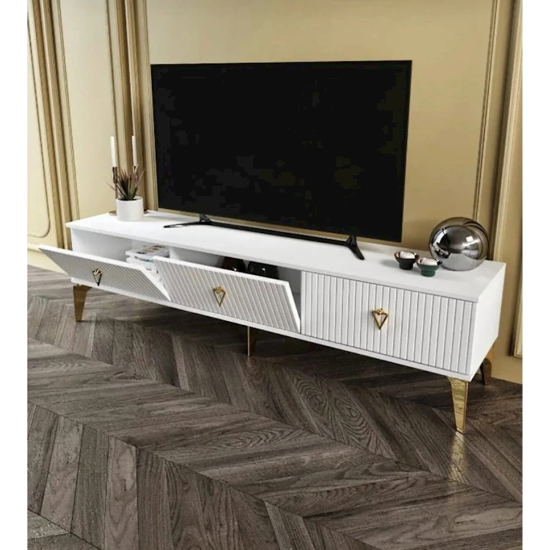 TV üçün tumba 006, 180х55х33 sm, ağ