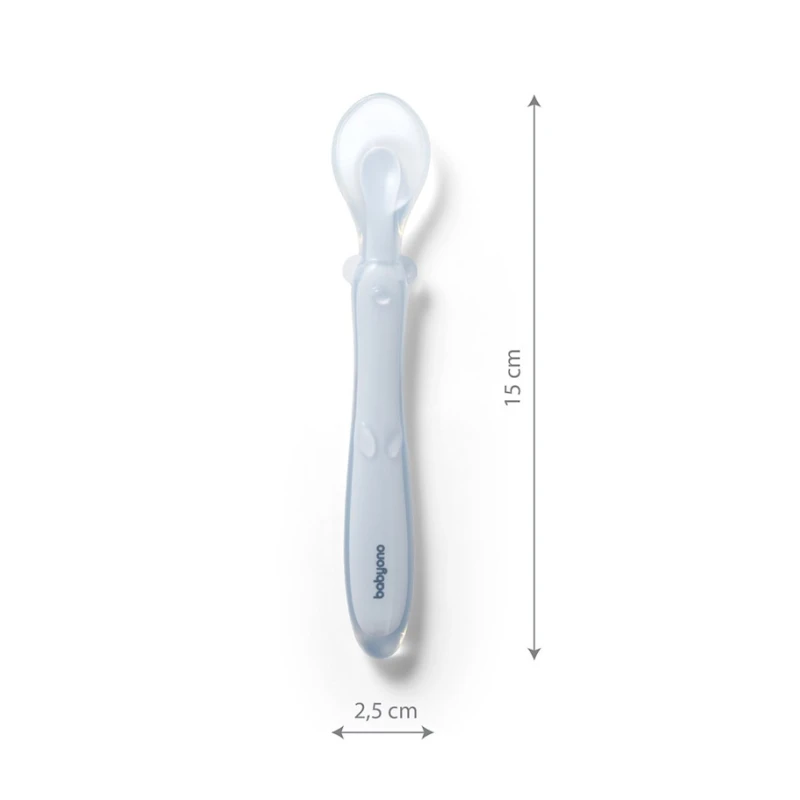 Детская ложка Babyono 785/01, 6 месяцев+, силикон, голубая