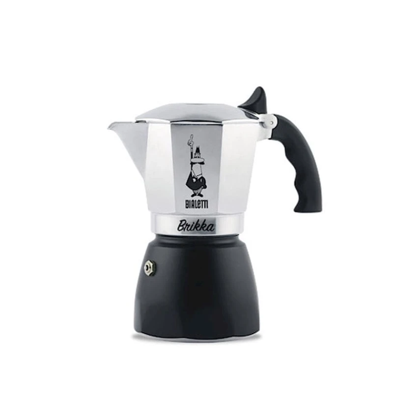 Кофеварка гейзерная Bialetti Brikka New черная, 2 чашки, 90 мл Кофеварка гейзерная Bialetti Brikka New черная, 2 чашки, 90 мл