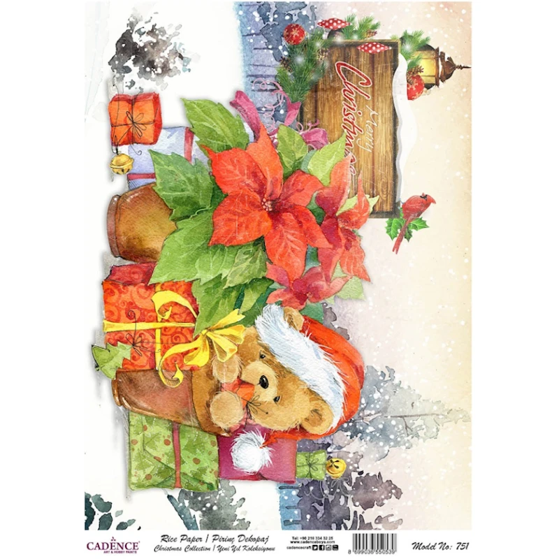 Dekupaj üçün düyü kağızı Cadence A3,751 30x42 sm Dekupaj üçün düyü kağızı Cadence A3,751 30x42 sm