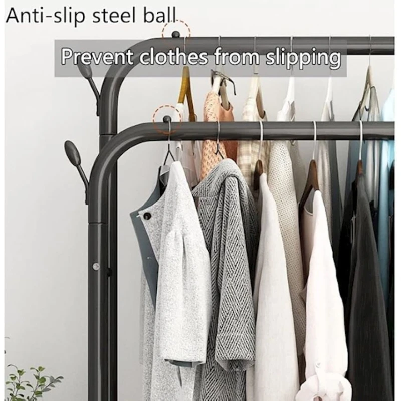 Asılqan QOB786PAS, metal, qara, 150x52x135/154 sm